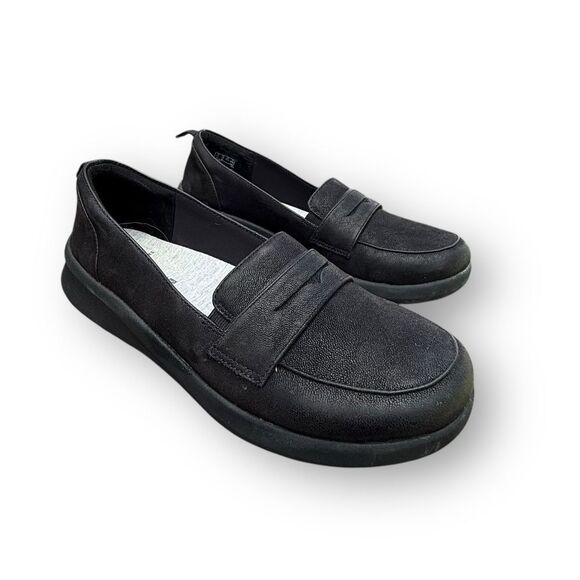 Clarks Cloudsteppers Sillian Penny Loafer Slip on Shoes Black US Size 10 - Picture 1 of 14
